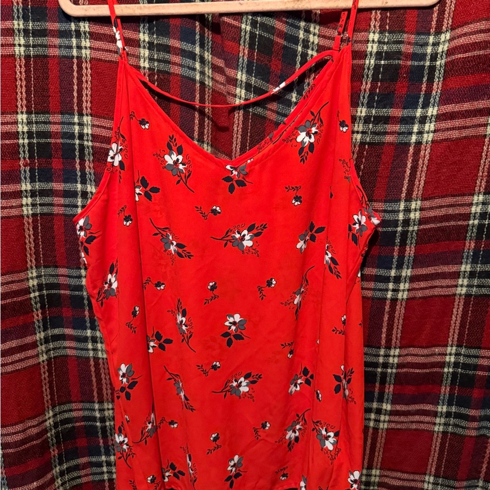 Maurices Red Floral Camisole Top